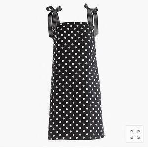 J. Crew tall tie-strap polka dot dress